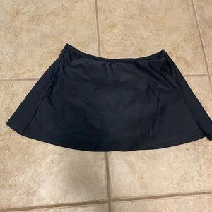 Nwot ENLA EN LA Black  Swim Skirt W Bikini Bottom  One Piece Swimsuit 8